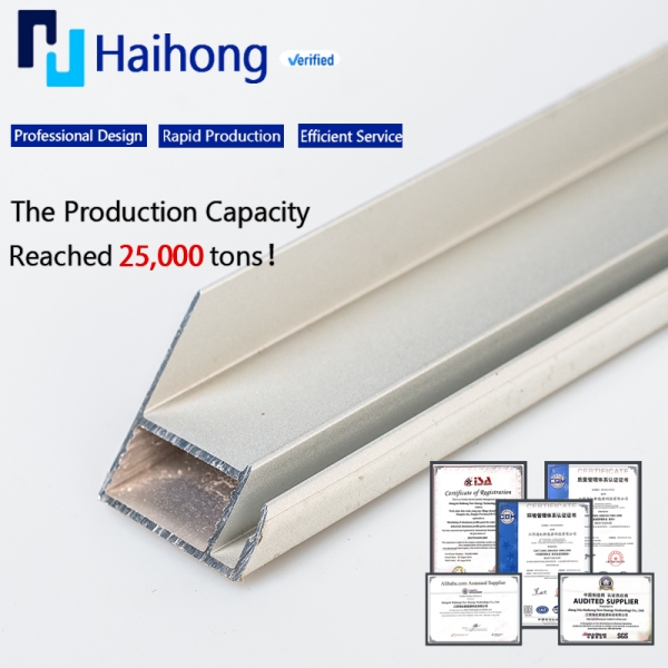 Solar panels mounting frame anodized extrusion customized china manufacturer aluminum frame aluminum